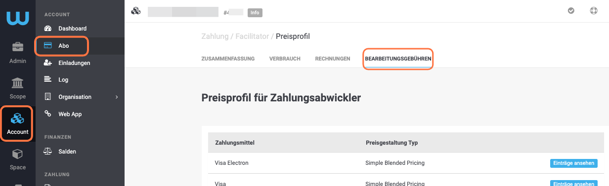 BEARBEITUNGSGEBÜHREN - DE